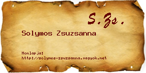 Solymos Zsuzsanna névjegykártya