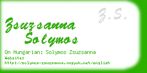 zsuzsanna solymos business card